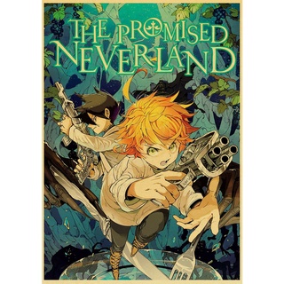 Posters Do Vintage Com Desenho Do Anime The Promised Neverland Poster Prints Pintura De Parede Cartaz De Boa Qualidade (6)