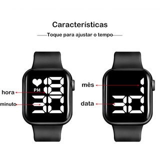Novo Smartwatch Tipo Quadrado Levou RelóGio EletrôNico Masculino E RelóGio Feminino Ao Ar Livre Esportes À Prova D 'ÁGua Apple Tipo Led RelóGio EletrôNico TILUSERO relógio feminino (4)