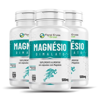 Magnésio Dimalato 500 mg120 Cápsulas Pronta Entrega