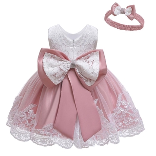 Newborn Toddler Dress Princess Party Lace Tutu Dress 1 Yrs Baby Girls Birthday Dress Girls Christening Formal Dress (2)