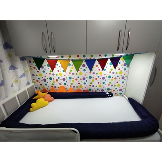 Dinossauro / Protetor para cama montessoriana / Protetor para cama infantil / Protetor para cama casinha / Protetor para cama de solteiro (3)