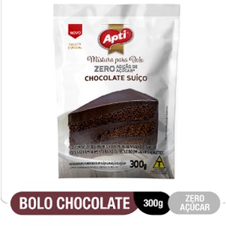Mistura para Bolo Zero Acucar Chocolate Suico Apti - Embalagem 300g