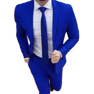 Terno Azul Royal Blazer+Calça+Colete - Diferencial + Qualidade