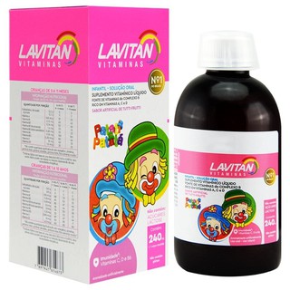 Lavitan Kids Solução Oral 240Ml Sabor Tutti-Frutti