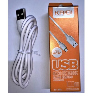 Cabo Carregador Celular Micro USB V8 Turbo Reforçado Original Android KAIDI (3)