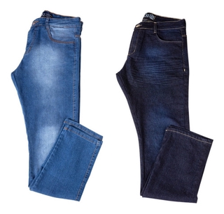 Kit Com 2 Calças Jeans Masculina Skinny Slim Com Lycra 10.01