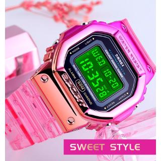 SKMEI 1622 Fashion New Gradient Color Silicone Digital Waterproof Sports Wristwatches Watch Student Kids watch (2)