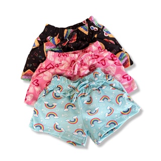 kit 5 short infantil para meninas tecido confortável moda verão tiktok