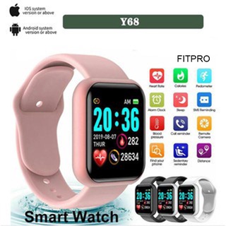 Y68 D20 Bluetooth Smartwatch IP67 Prova D'água Com Monitor Cardíaco