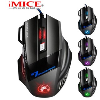 Mouse Gamer Laser X7 2400dpi Led Usb 7 Botões Profissional