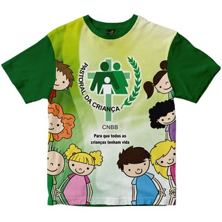 Camiseta Pastoral da Criança Rainha do Brasil Verde