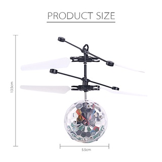 Bola voadora elétrica mágica helicóptero com sensor infravermelho para crianças LED luz drone de brinquedo Luminoso MELOLOOK (2)