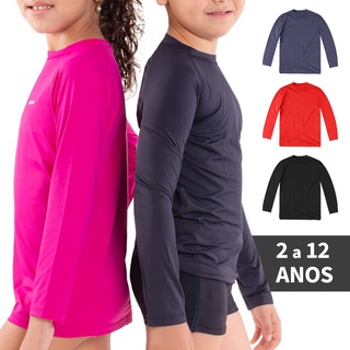 Camisa UV Infantil 02 a 12 anos Blusa Proteção Menino e Menina