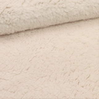 Tecido Carapinha Pérola - 1,00x1,60m - Tecido Lã de Ovelha - Pelúcia Para Artesanato