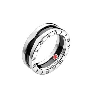 2021 New Hot Bvlga Save the Children One-band Sterling Silver Ring with Black Ceramic