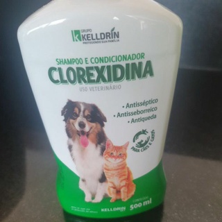 Shampoo e Condicionador Clorexidina 5em1 para caes e gatos Anti Seborreia Septico Queda 500 ml (2)