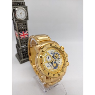 Relógio Bvlgari Skeleton dourado branco - C/ Caixa Premium