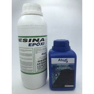 Resina Epóxi C/ Aditivo U.V Baixa Viscosidade C/ Endurecedor Kit 1.5 kg ATUALPOXI