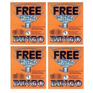 400 Cartelas para Bingo - Marca Free