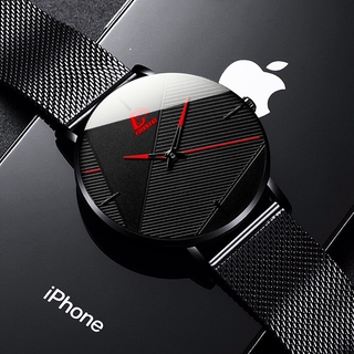 2021 Nova Moda Minimalista Dos Homens Relógios Simples Homens De Negócios Ultra Fino Cinto De Malha De Aço Inoxidável Relógio De Quartzo Relogio Masculino