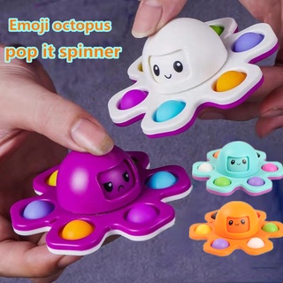 Polvo de mudança de expressão Pop It Fidget Spinner Brinquedo divertido de pião (1)