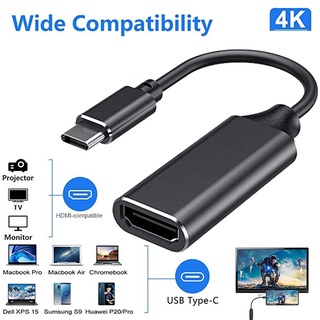 Conversor Adaptador De Cabo Ultra HD 4k USB 3.1 HDTV Para MacBook Chromebook Samsung S8 S9 (3)