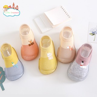 2021 autumn new children soft soled walking shoes baby knitted small square indoor socks shoes