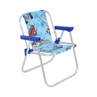 Cadeira de praia infantil em alumínio Hot Wheels azul - 025202 - Belfix (Azul)