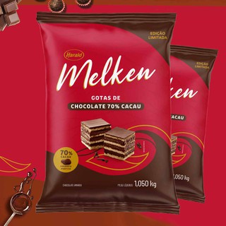 Chocolate Amargo 70% Cacau Gotas Melken Edição Limitada 1kg