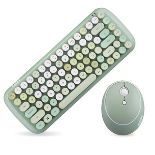 Mofii CANDY Keyboard Mouse Combo Wireless 2.4G Mixed Color 84 Key Mini Keyboard Mouse Set with Circular Punk Key Caps G