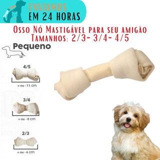 Osso Cachorro Petisco Comestível ( NÓ 2/3 - 3/4 - 4 /5 ) Dog Porte Pq. 01 Unidade - Promoção (1)