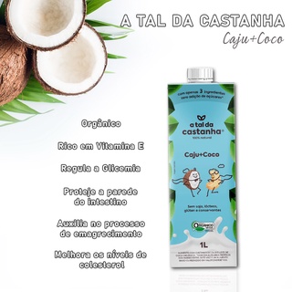 Leite Vegano - Sem Glúten - 1L - SABORES: Amêndoa - Barista Profissional + Caju com Aveia - Caju + Coco - Caju + Pará - Choconuts - Mixed Nuts - Original - A Tal Da Castanha (4)