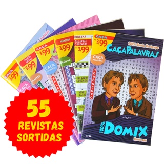 Kit 55 Revistas Caça Letra Grande Sudoku Cripto Atacado