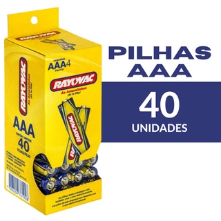Pilha Palito AAA Rayovac 24, 32 ou 40 Und Promoção