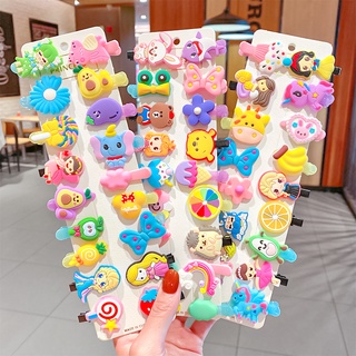 10pcs/set Candy color cute cartoon hairpin set/duckbill clip princess baby hairpin clip/fashion hair accessories
