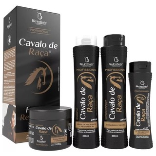 Kit Cavalo de Raça - 4 Itens - Shampoo, Condic., Creme e Máscara - Bio Instinto