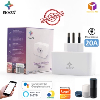 Tomada Inteligente Ekaza WIFI Smart Home 20A APP Automação Residencial