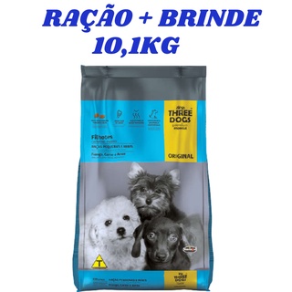 Ração Three Dogs Original Frango, Carne e Arroz para Cães Filhotes Raças Pequenas e Mini 10,1kg