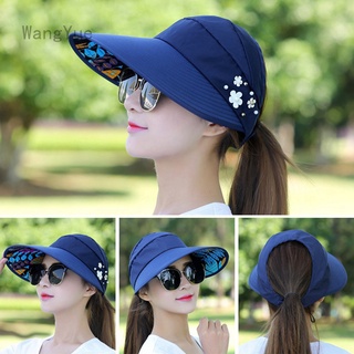 Chapéu De Sol Feminino Dobrável Com Borda Grande E Proteção UV