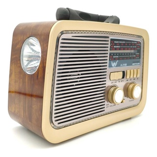 Radio Am Fm Usb Retro Vintage Pilha Bateria E Tomada - Caixa Som Estilo Antigo Madeira