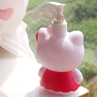Desenho Animado Hello Kitty Travel Split Botling Frasco Portátil Recarregável Gel Ducha De Shampoo 350ml Plástico Vazio (8)