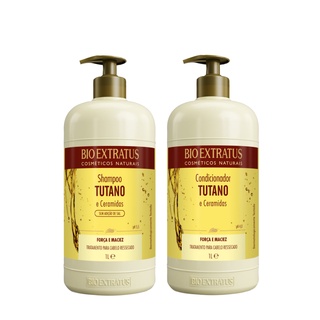 Kit Tutano Bio Extratus Shampoo e Condicionador - 1L Ceramidas, Força e Maciez