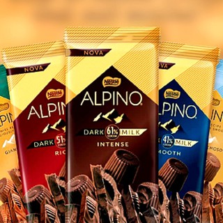 Chocolate Alpino Linha Dark - 41%, 51%, 61% - NOVIDADE - Nestlé - 90g - Escolha Sabor Preferido (1)