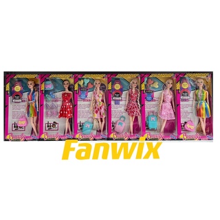 Boneca tipo Barbie com vestido e acessórios brinquedo infantil presente para meninas, Fanwix (1)