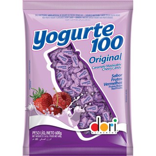 Bala de yogurte fruta vermelha 600g Macia mastigável, Festas Casamento aniversário