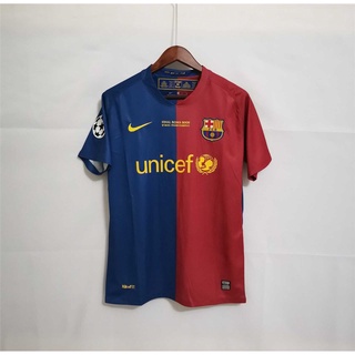 09-10 Camiseta De Futebol Barcelona Home Retrô Messi