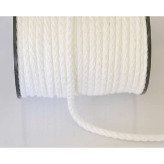 Cordão roliço entrelaçado algodão 5 mm - Cores (5 metros)