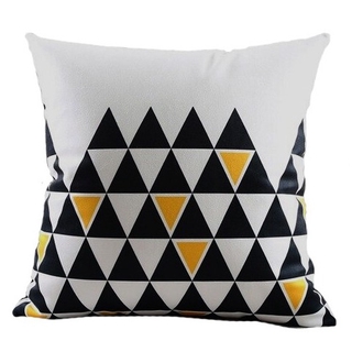 Kit de almofadas estampada triangle 7 peças- Amarelo e preto (4)