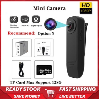 Pronta Entrega Mini Câmera Corpo 1080P Full HD Escondida 30fps
