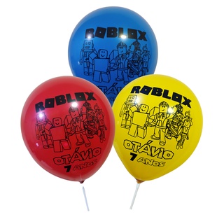 20 Bexigas - Balões ROBLOX personalizadas com NOME e IDADE